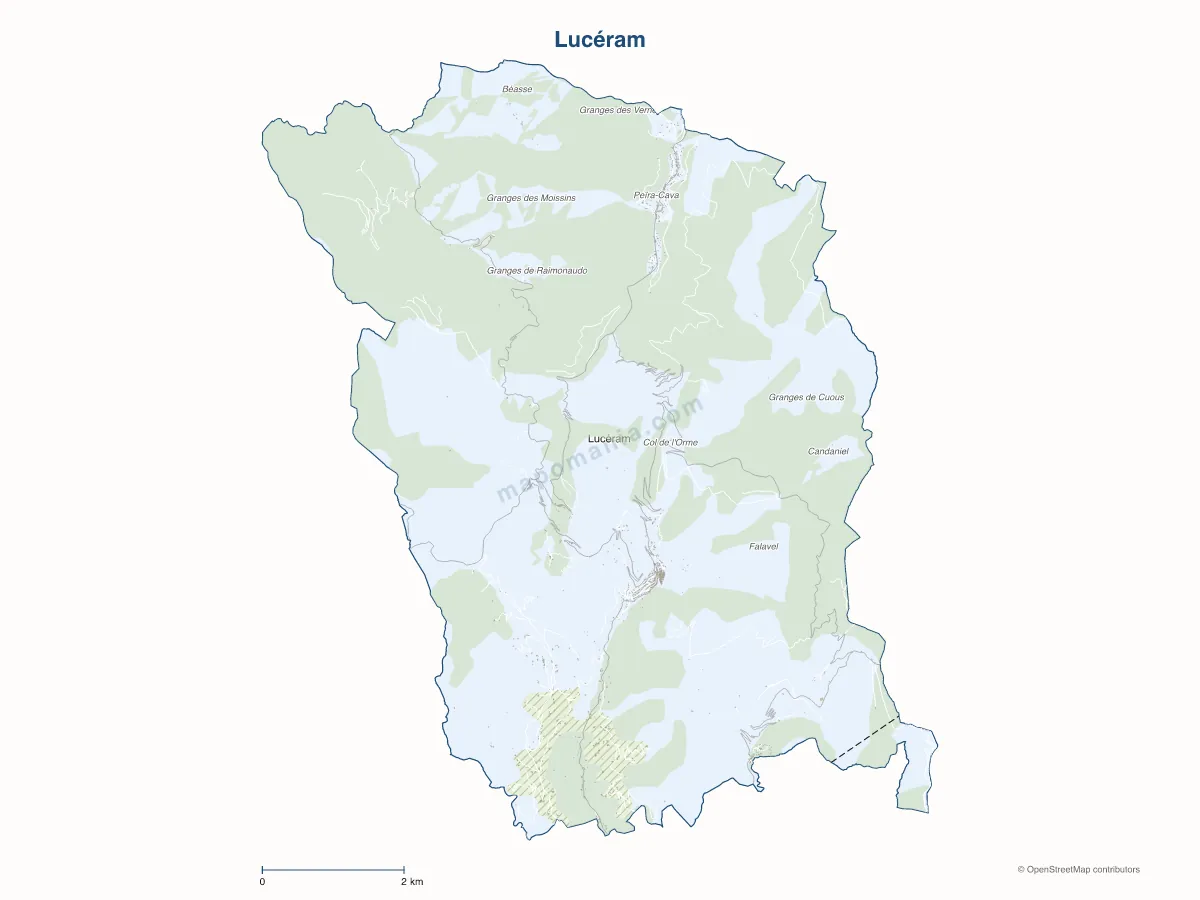 Carte de Lucéram à personnaliser