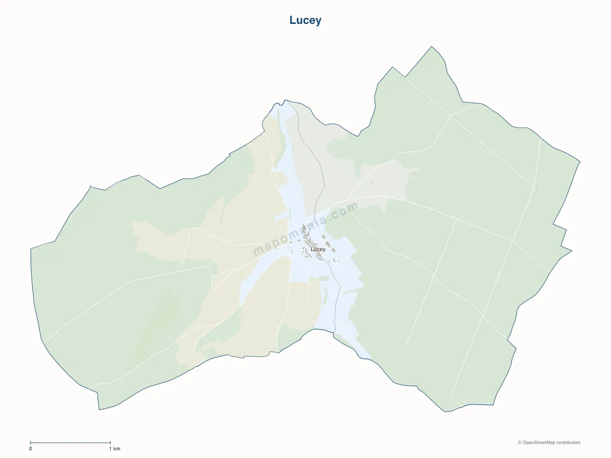 Carte de Lucey à personnaliser