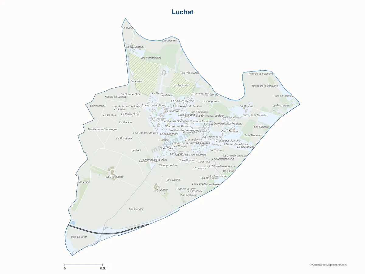Carte de Luchat à personnaliser