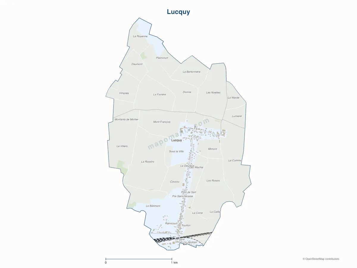 Carte de Lucquy à personnaliser