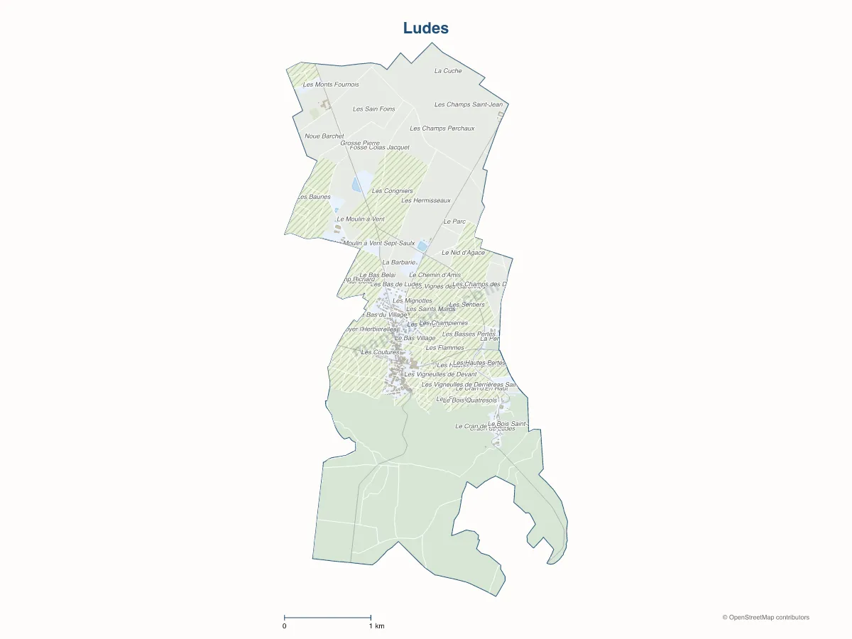 Carte de Ludes à personnaliser
