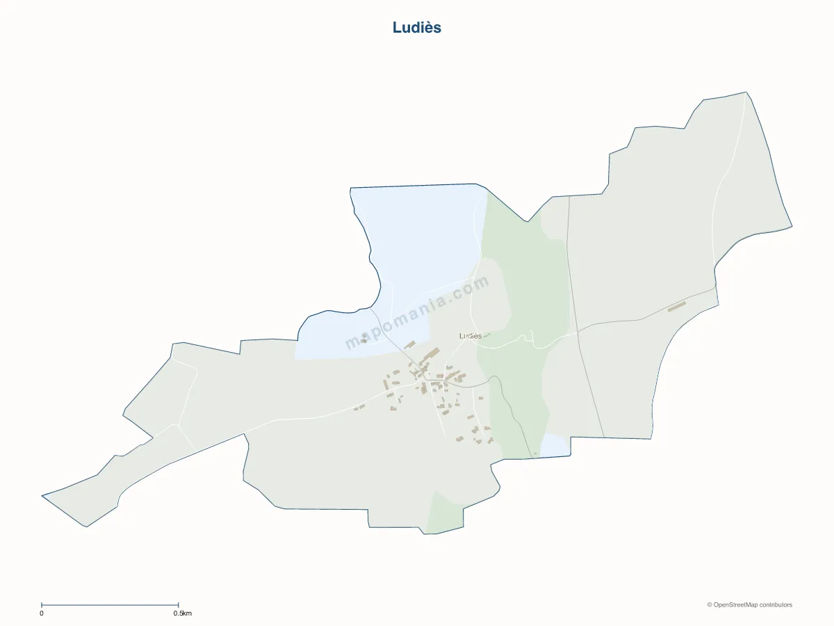 Carte de Ludiès à personnaliser