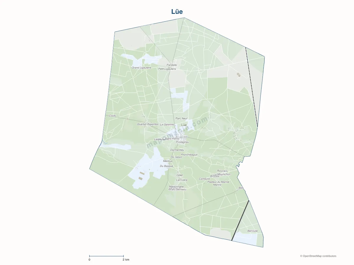 Carte de Lüe à personnaliser