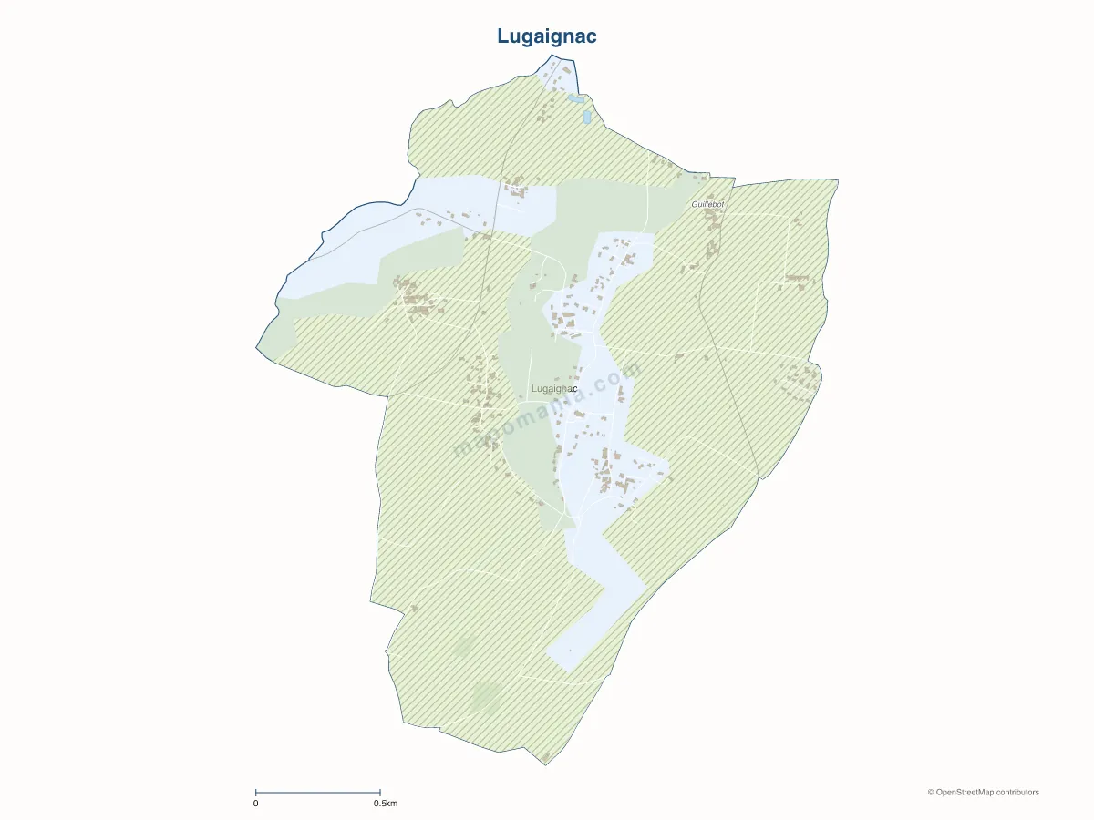 Carte de Lugaignac à personnaliser