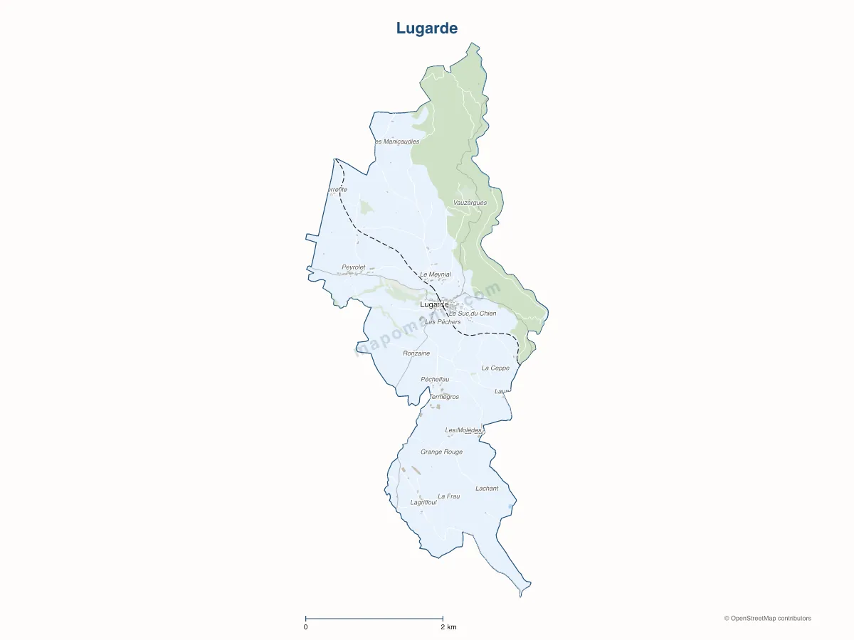Carte de Lugarde à personnaliser