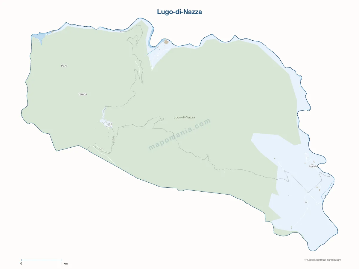 Carte de Lugo-di-Nazza à personnaliser