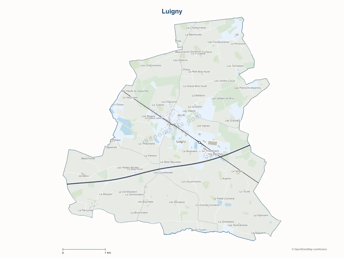 Carte de Luigny à personnaliser