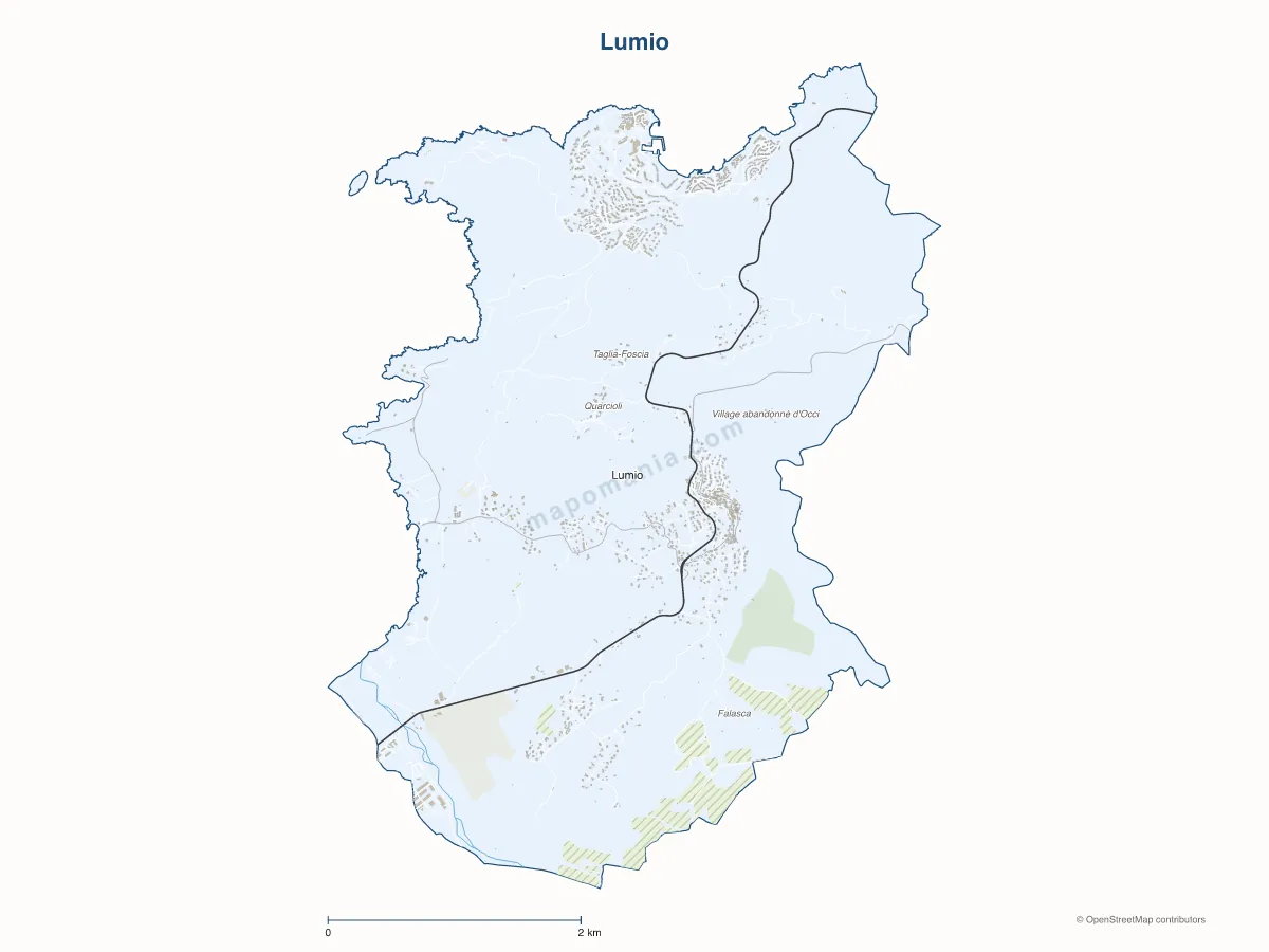 Carte de Lumio à personnaliser