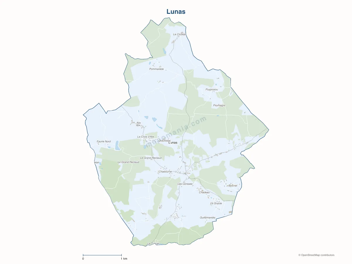 Carte de Lunas à personnaliser