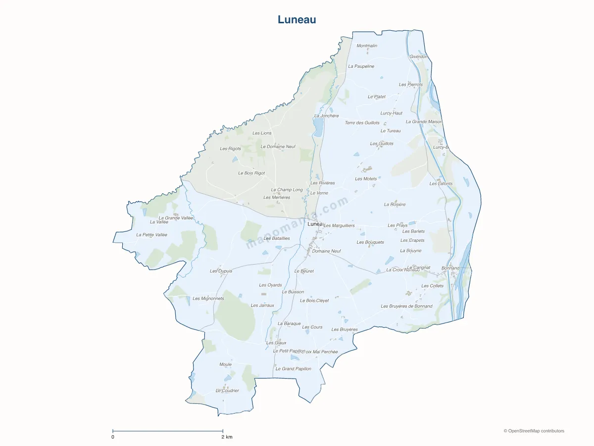Carte de Luneau à personnaliser