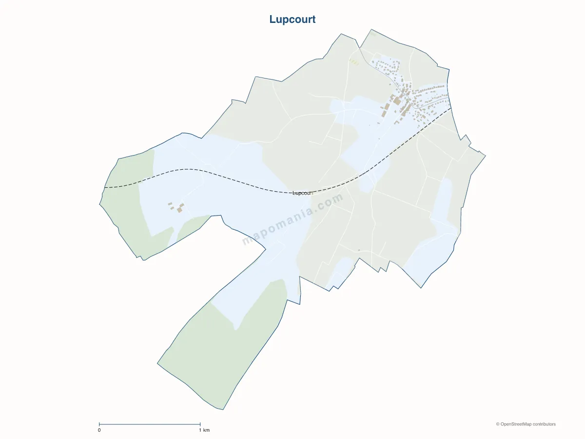Carte de Lupcourt à personnaliser
