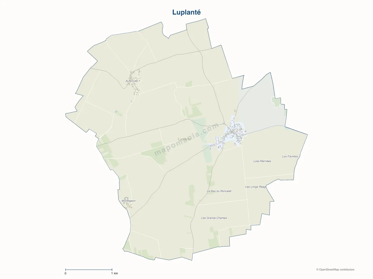 Carte de Luplanté à personnaliser
