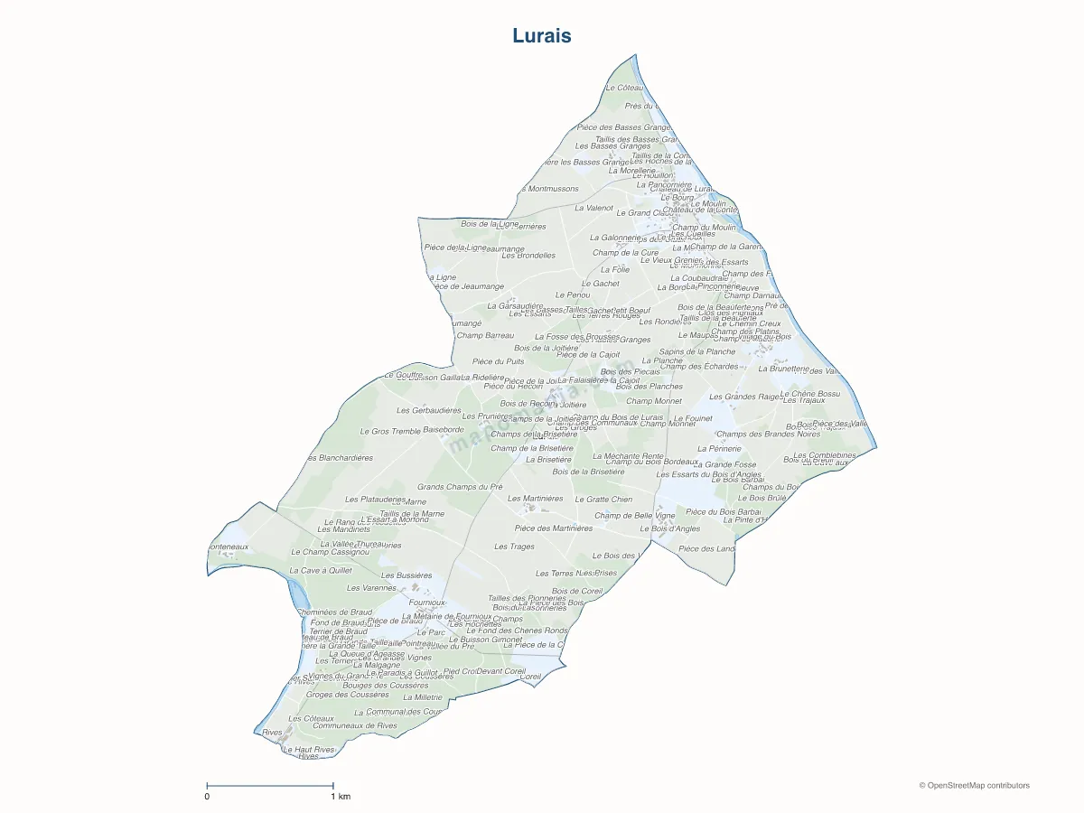 Carte de Lurais à personnaliser