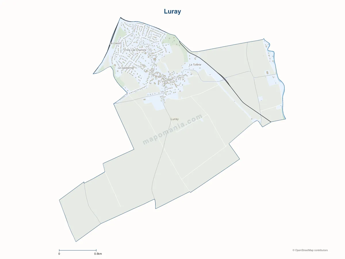 Carte de Luray à personnaliser
