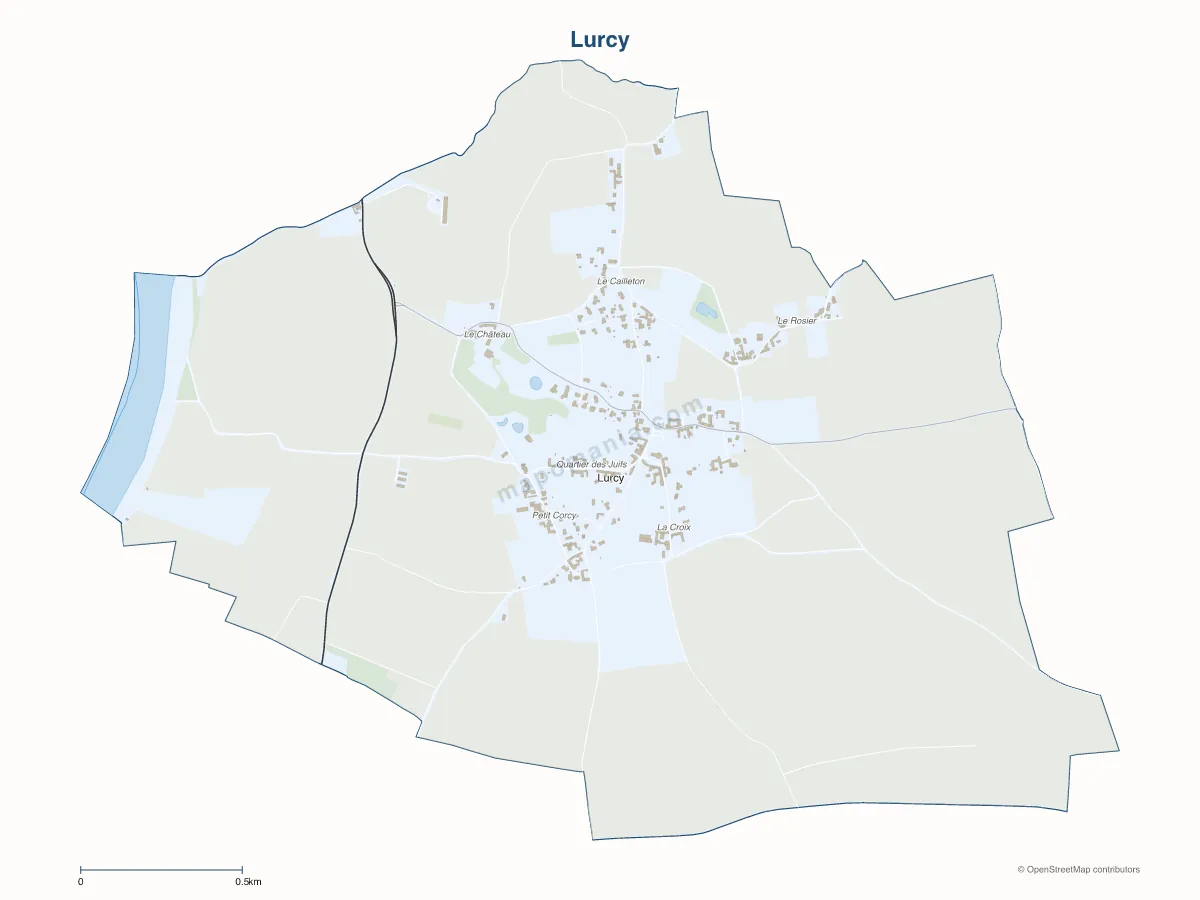 Carte de Lurcy à personnaliser
