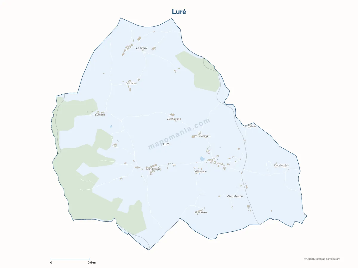 Carte de Luré à personnaliser