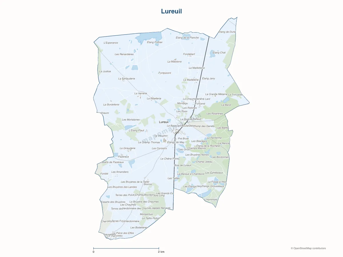 Carte de Lureuil à personnaliser