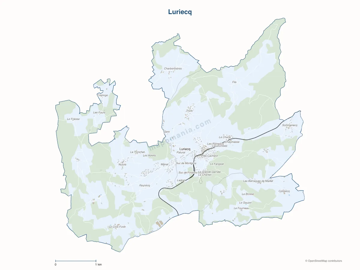Carte de Luriecq à personnaliser
