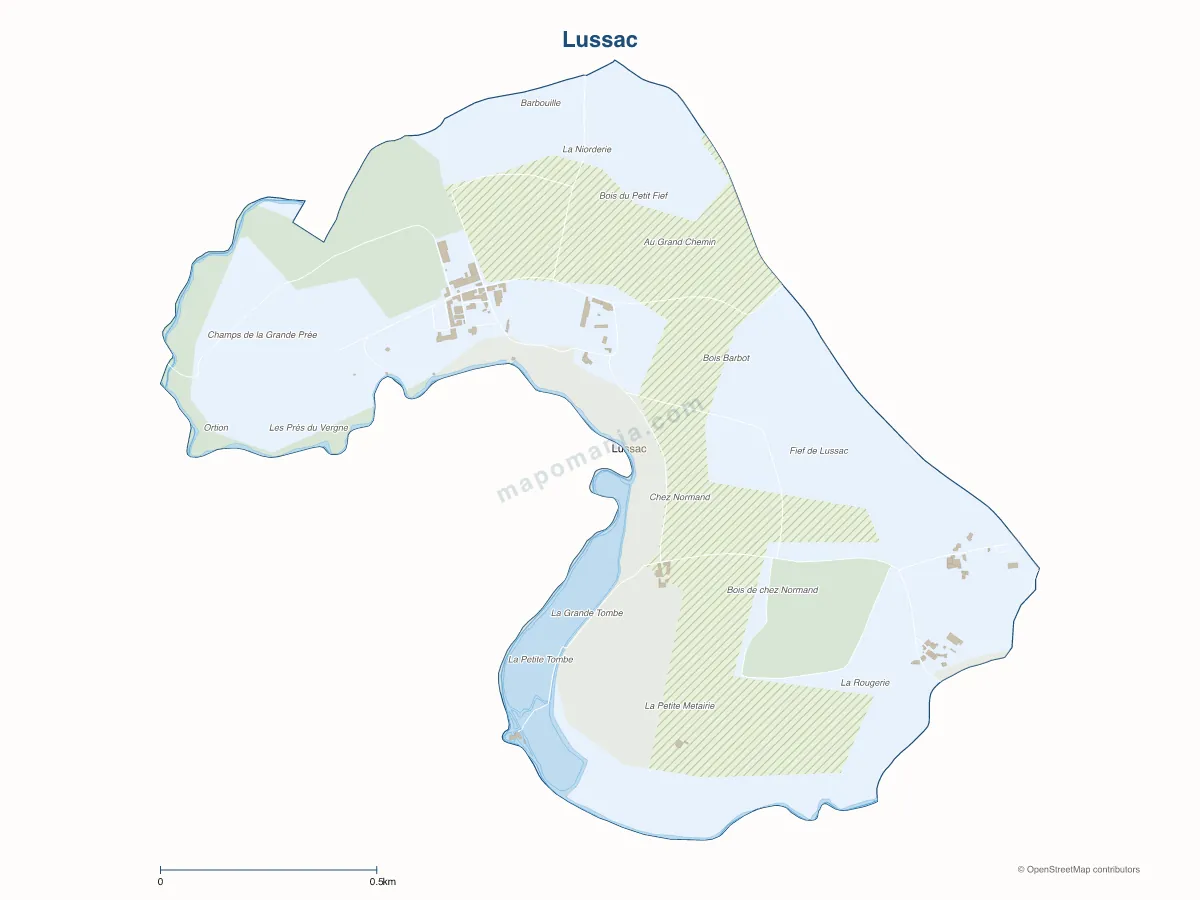 Carte de Lussac à personnaliser