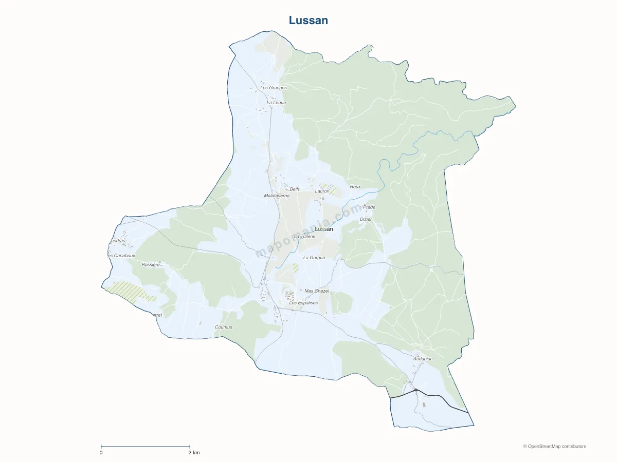 Carte de Lussan à personnaliser
