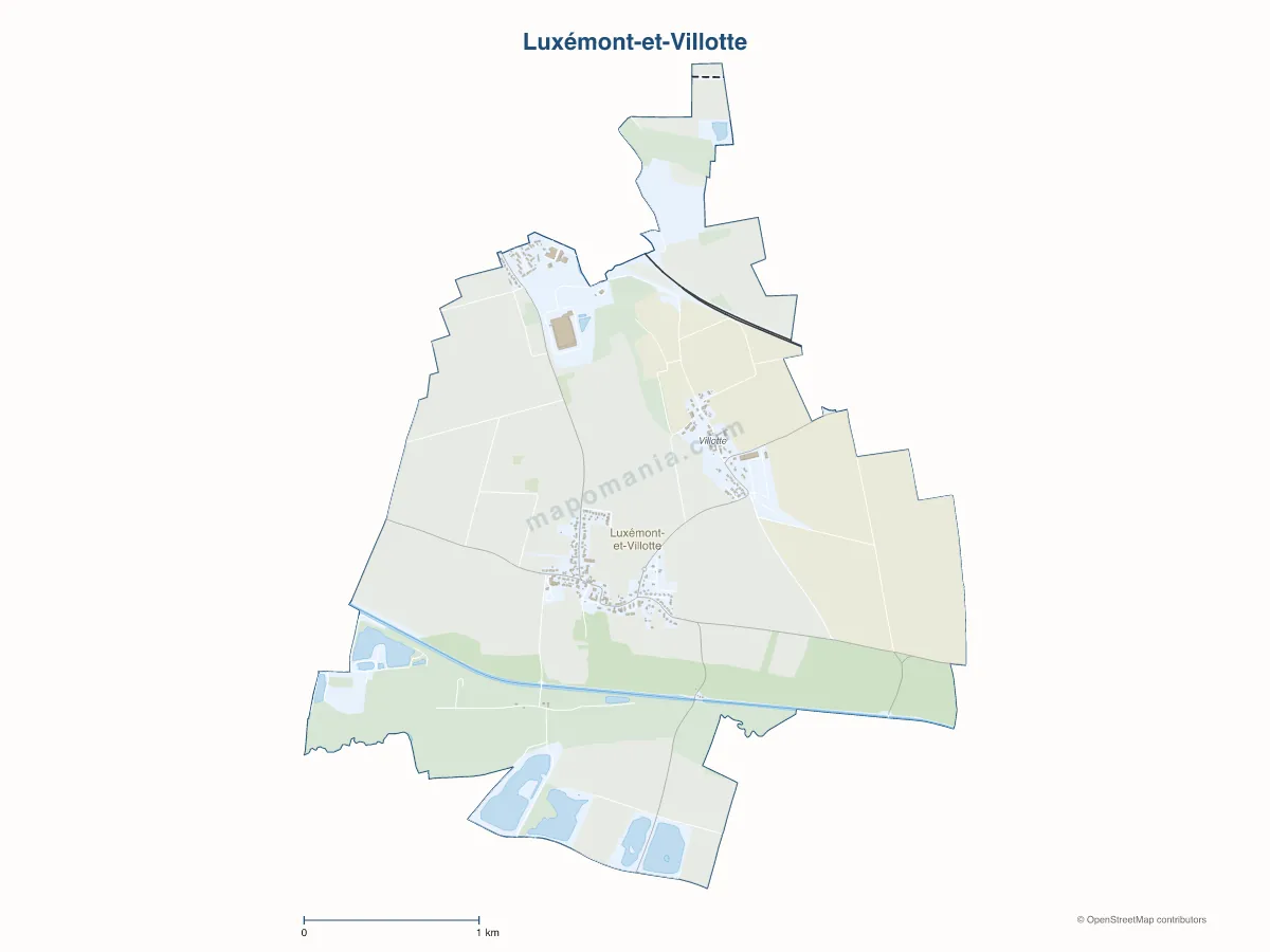 Carte de Luxémont-et-Villotte à personnaliser