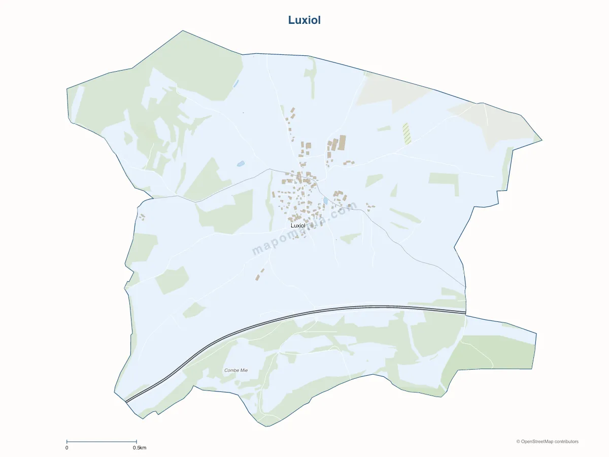 Carte de Luxiol à personnaliser