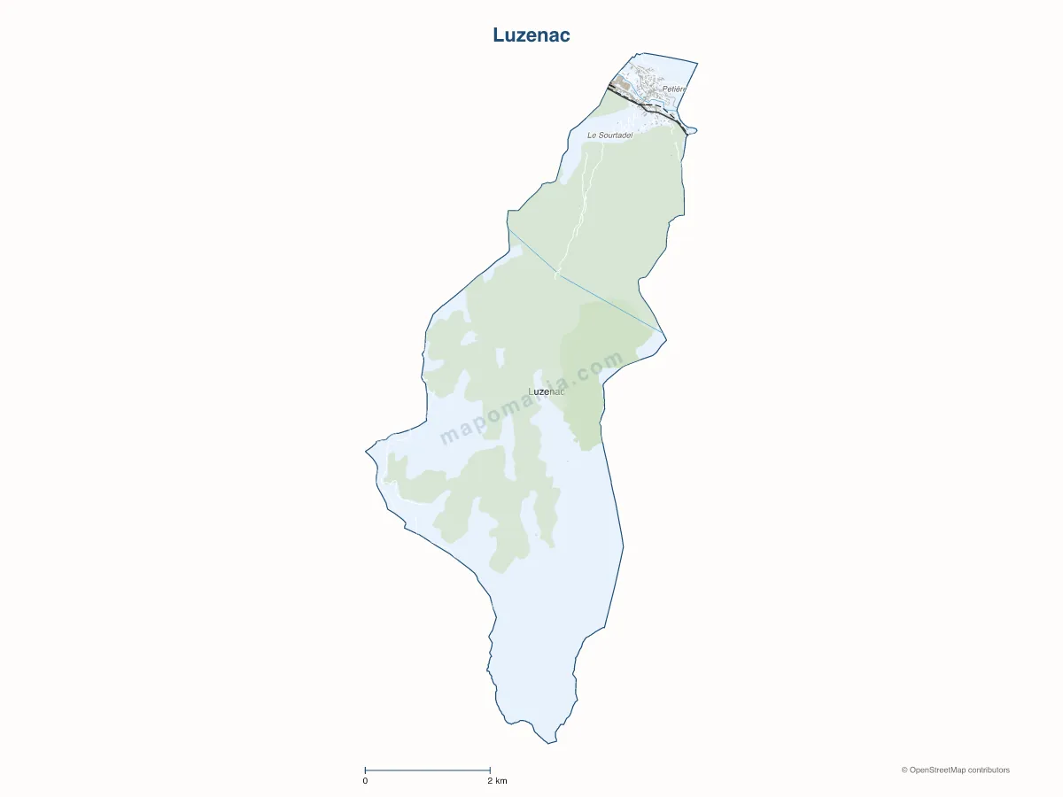 Carte de Luzenac à personnaliser