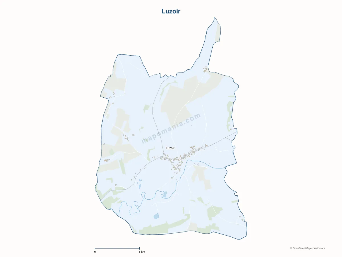 Carte de Luzoir à personnaliser