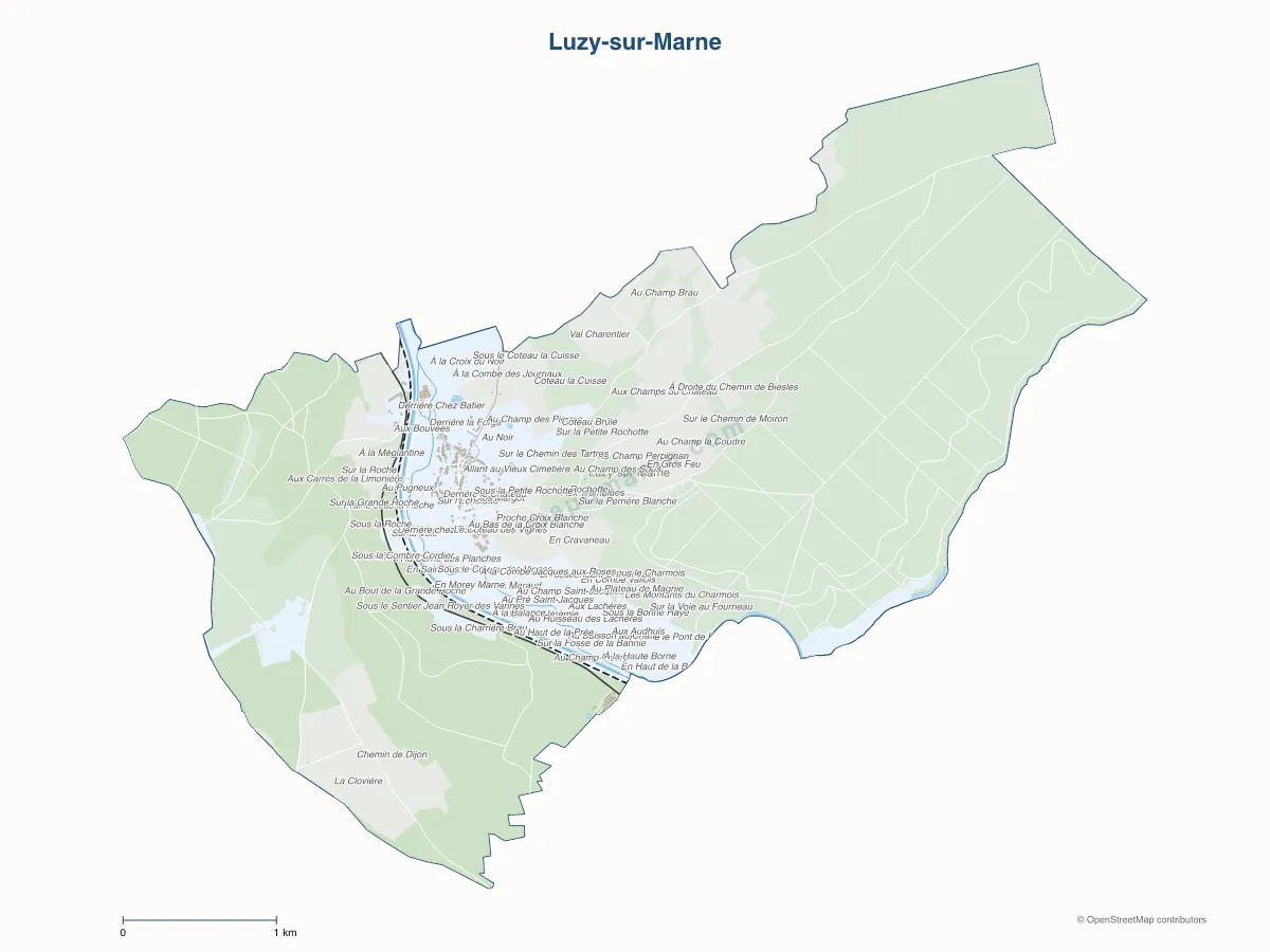 Carte de Luzy-sur-Marne à personnaliser