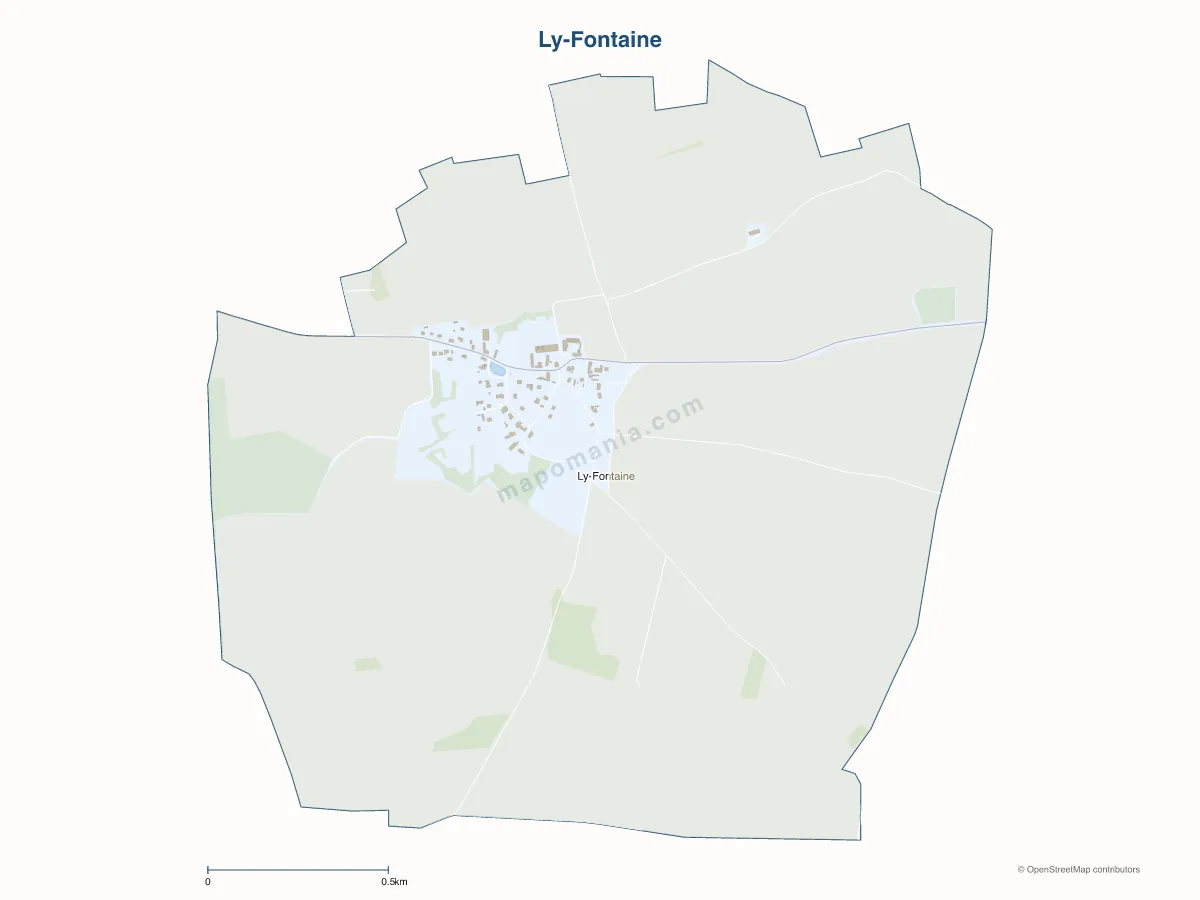 Carte de Ly-Fontaine à personnaliser