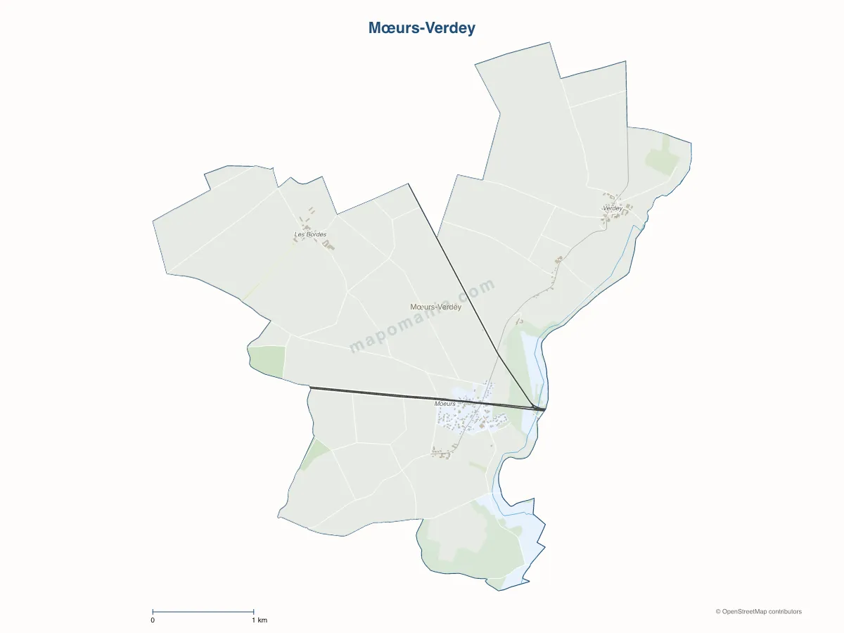 Carte de Mœurs-Verdey à personnaliser