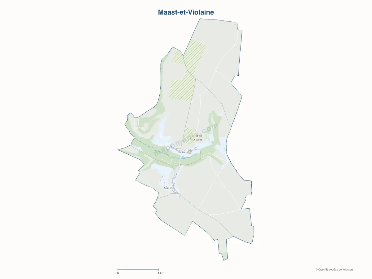 Carte de Maast-et-Violaine à personnaliser