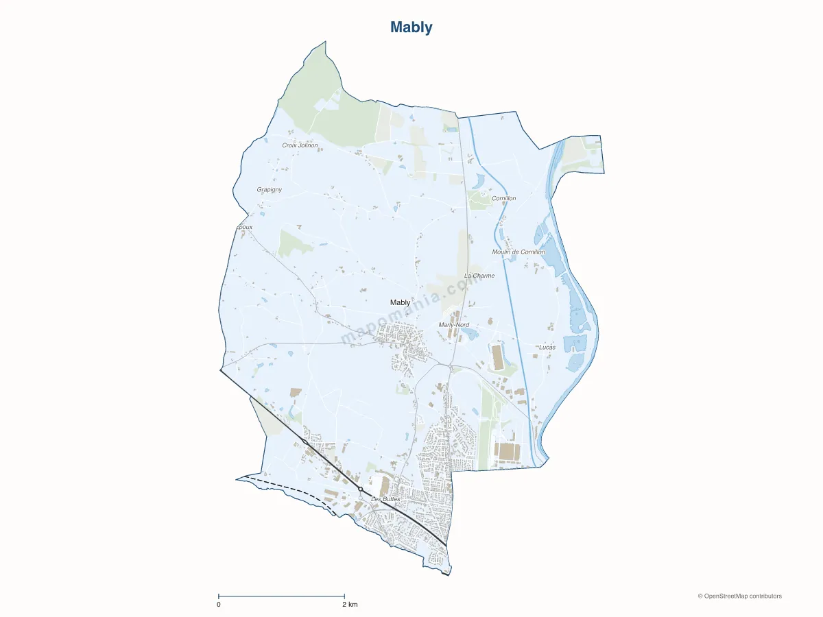 Carte de Mably à personnaliser