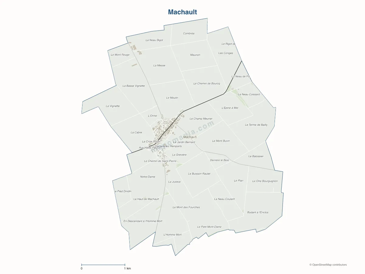 Carte de Machault à personnaliser