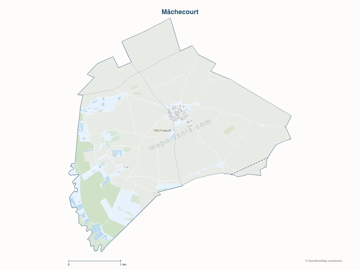 Carte de Mâchecourt à personnaliser
