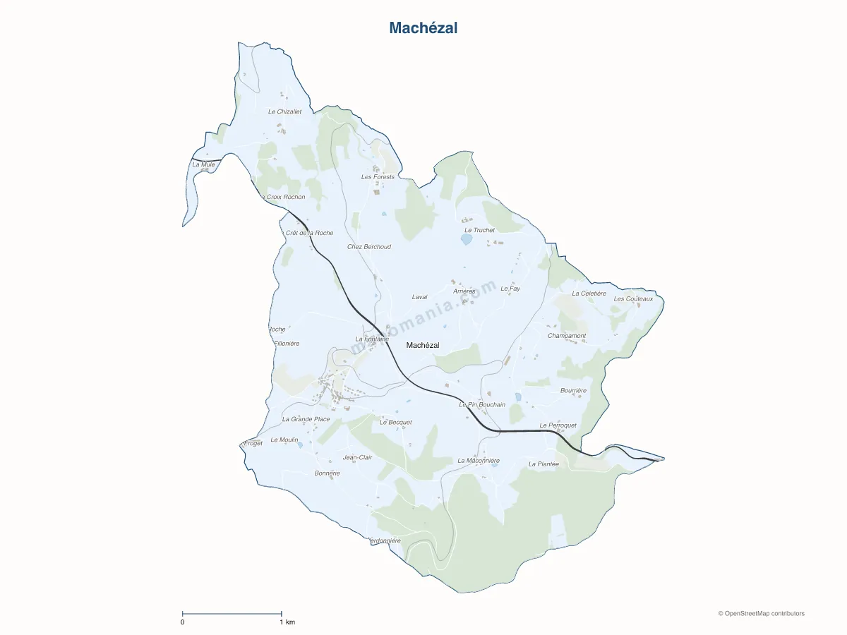 Carte de Machézal à personnaliser