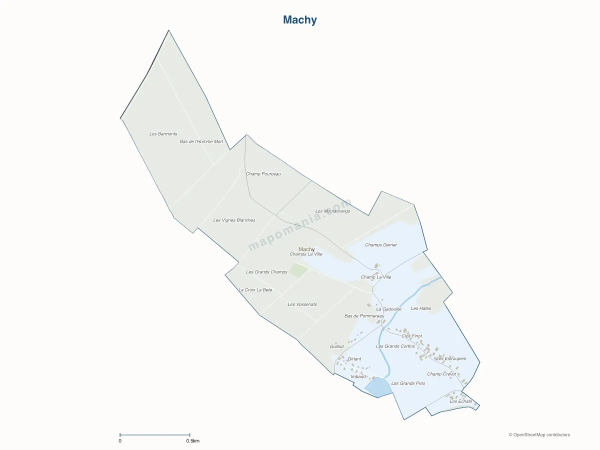 Carte de Machy à personnaliser