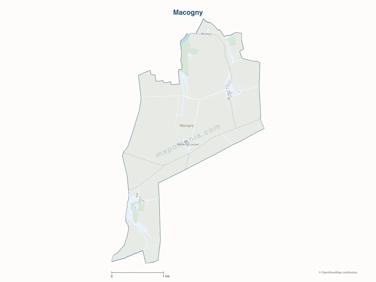 Carte de Macogny à personnaliser