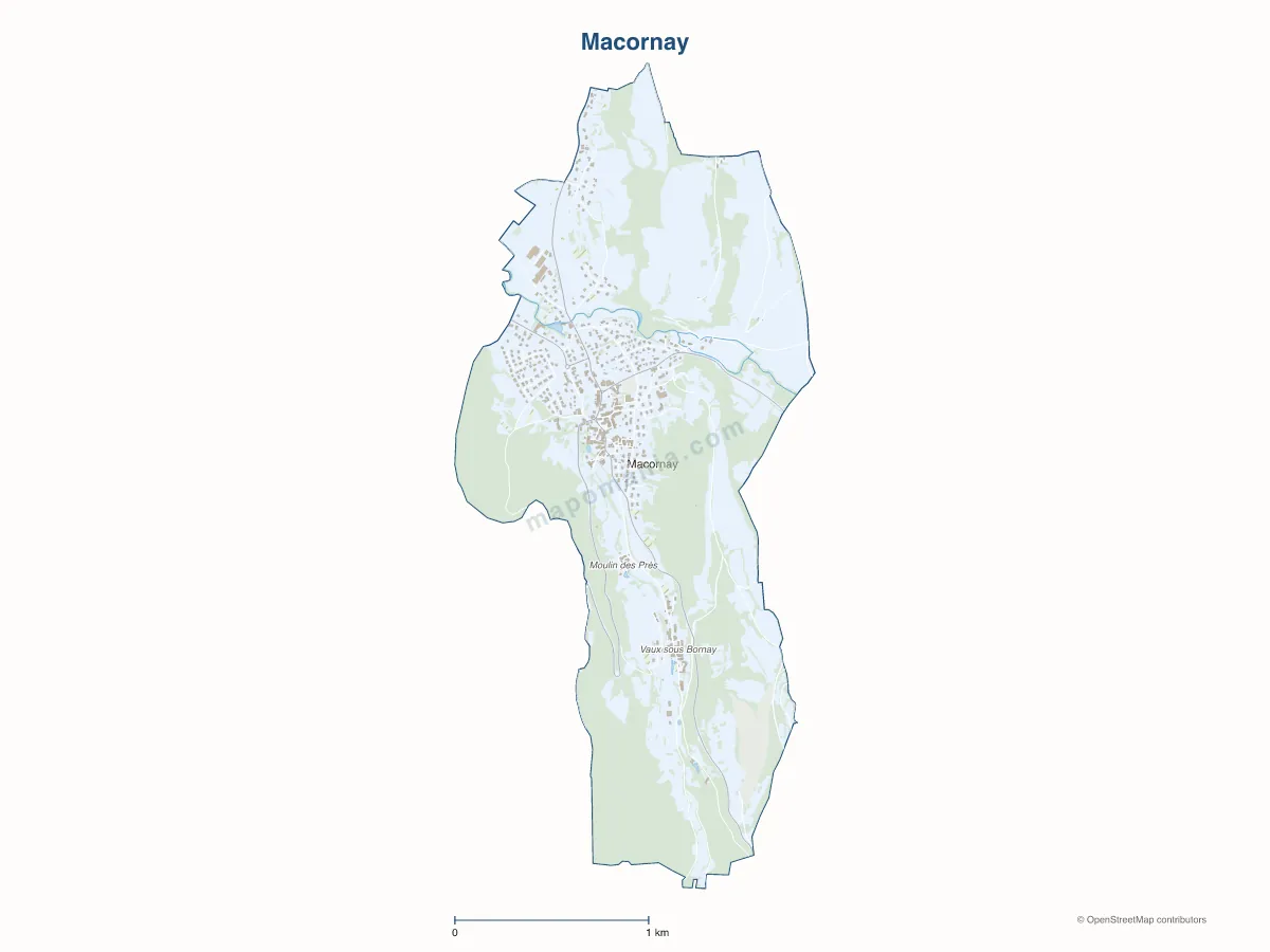 Carte de Macornay à personnaliser