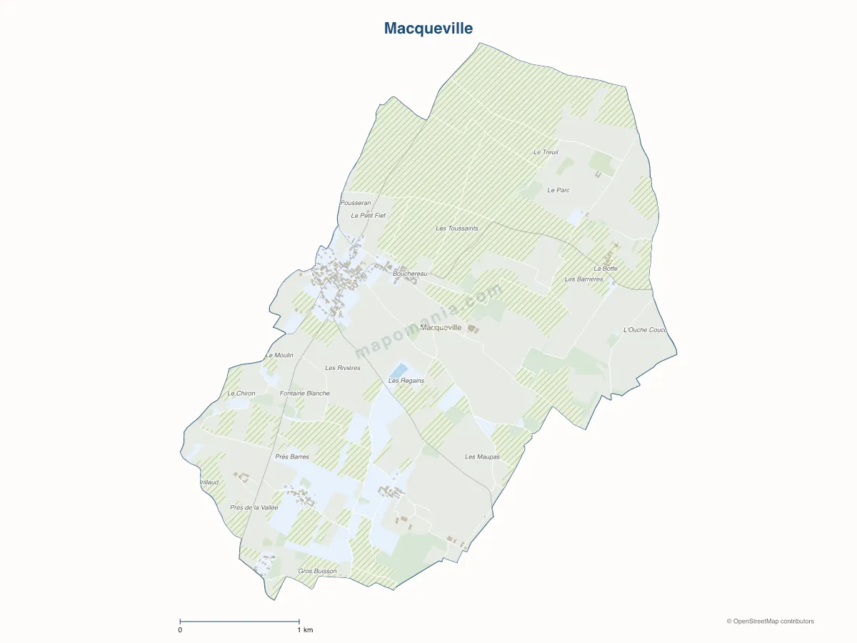 Carte de Macqueville à personnaliser