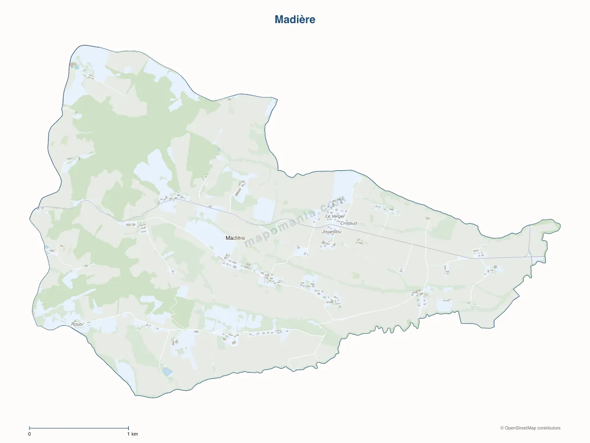 Carte de Madière à personnaliser