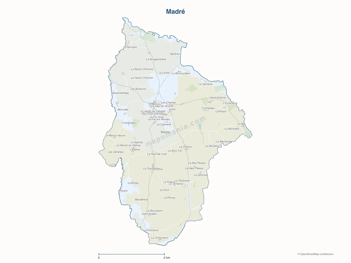 Carte de Madré à personnaliser