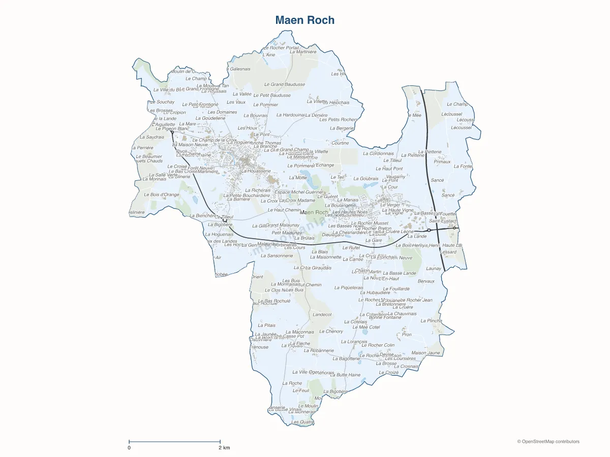 Carte de Maen Roch à personnaliser