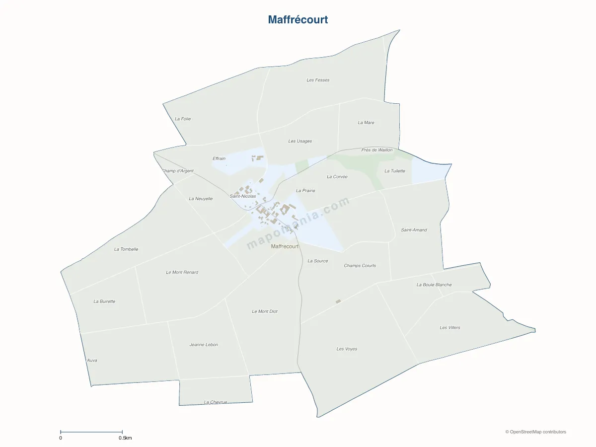 Carte de Maffrécourt à personnaliser