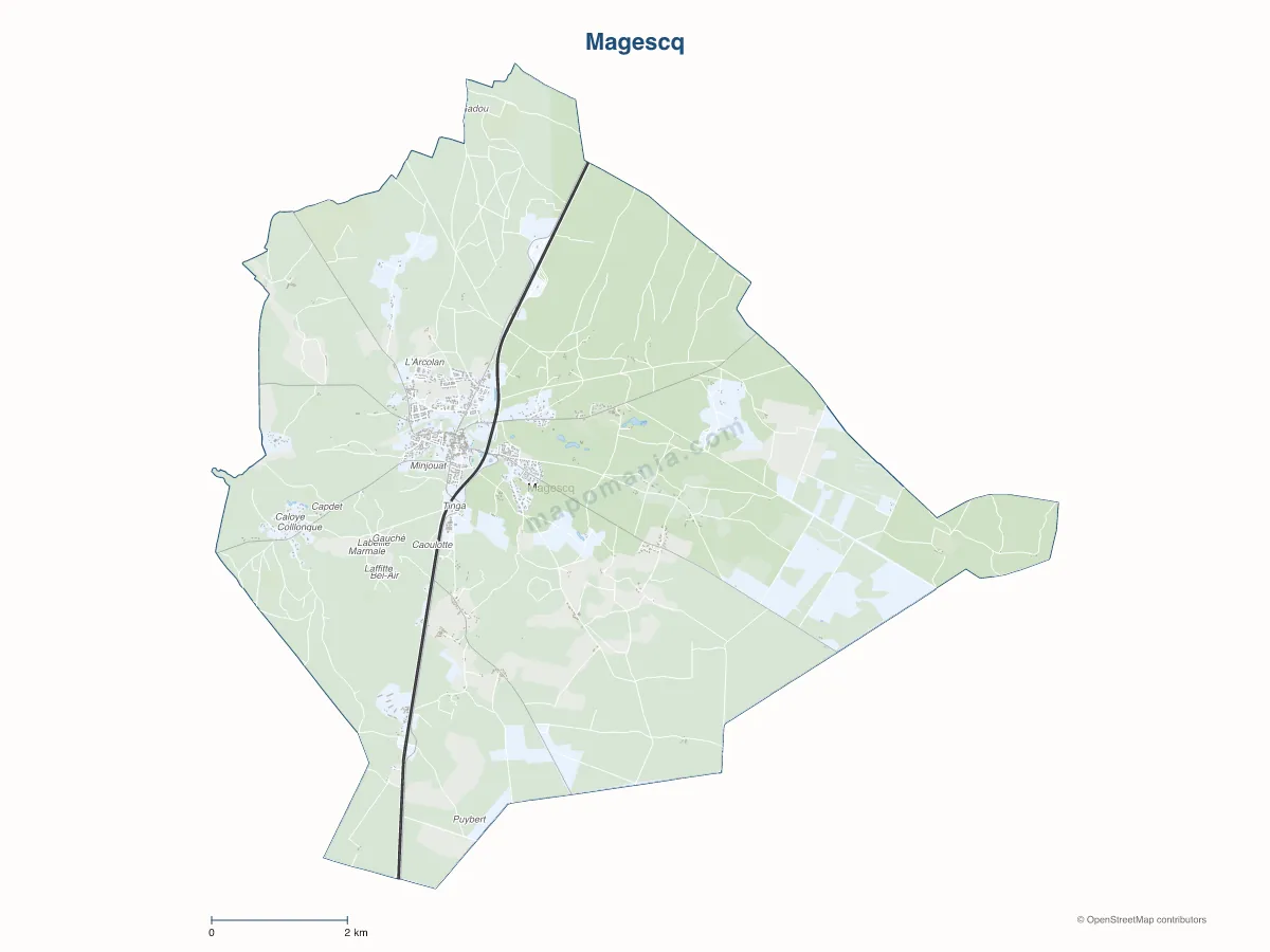 Carte de Magescq à personnaliser