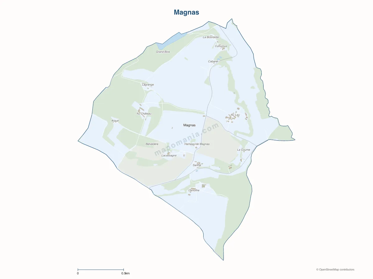 Carte de Magnas à personnaliser