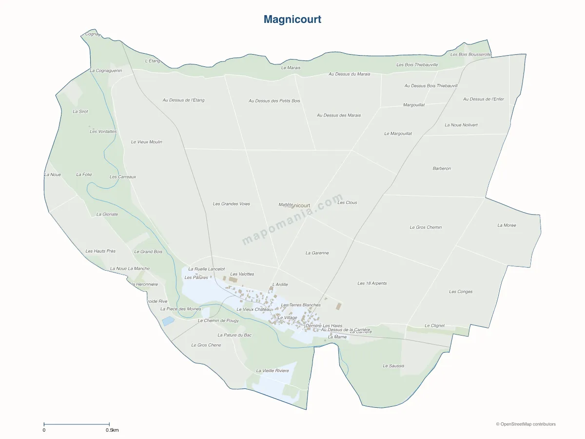 Carte de Magnicourt à personnaliser