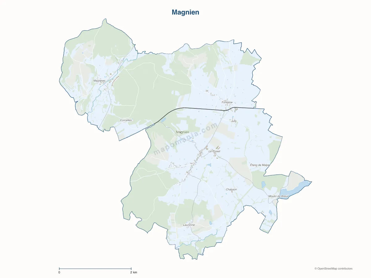 Carte de Magnien à personnaliser