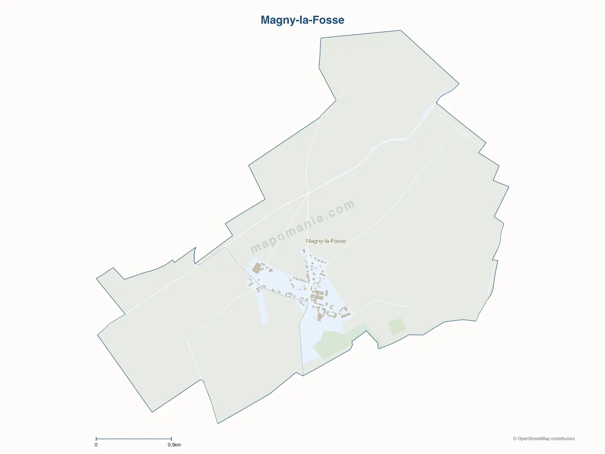 Carte de Magny-la-Fosse à personnaliser