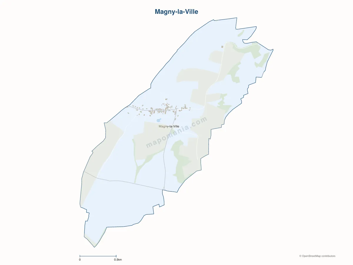 Carte de Magny-la-Ville à personnaliser